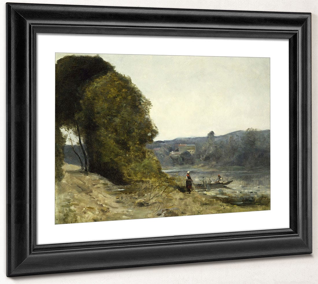 The Departure Of The Boatman By Jean Baptiste Camille Corot - Image 4