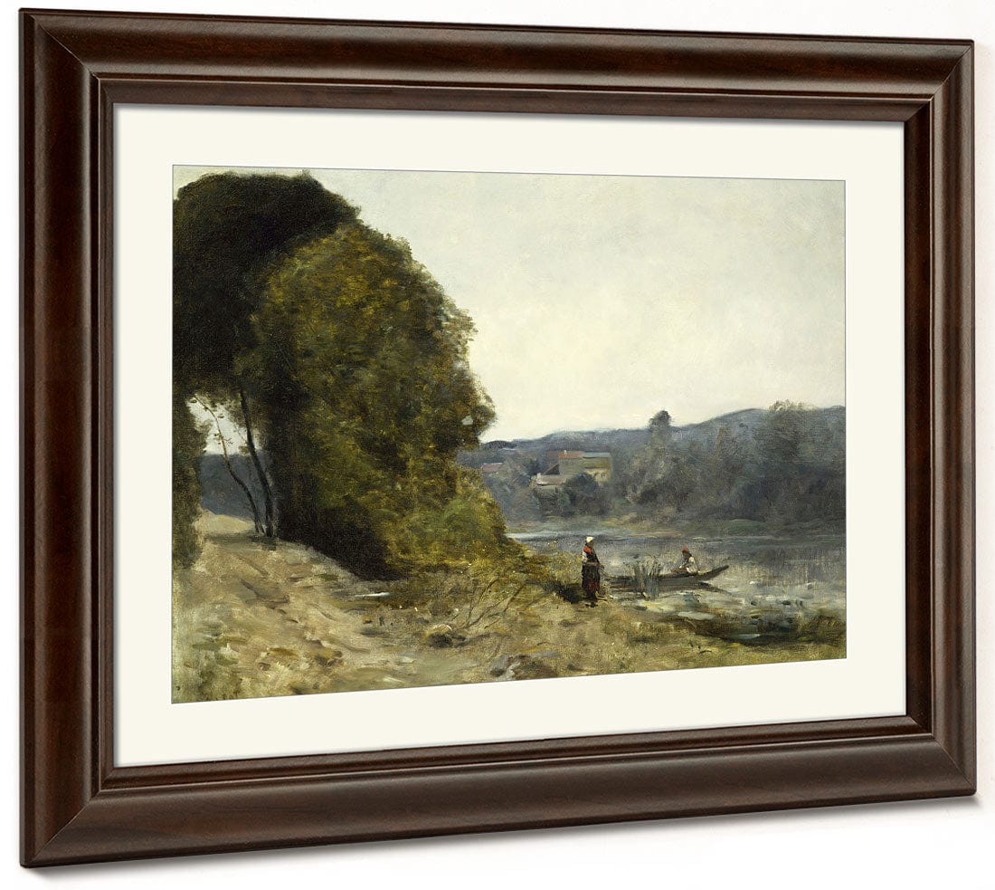 The Departure Of The Boatman By Jean Baptiste Camille Corot - Image 5
