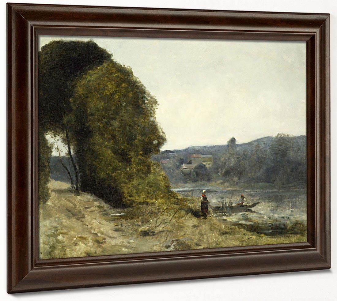 The Departure Of The Boatman By Jean Baptiste Camille Corot - Image 6