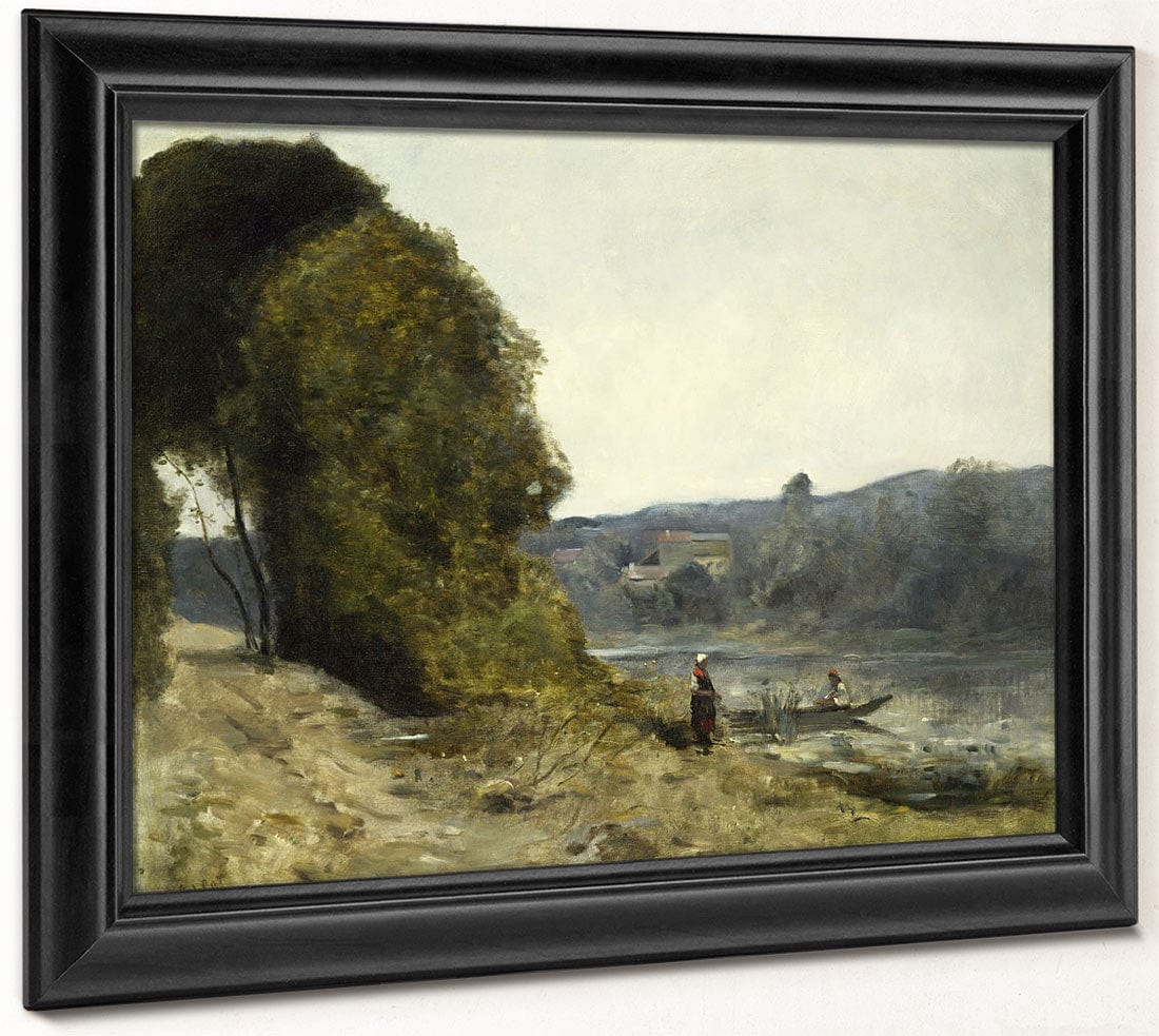 The Departure Of The Boatman By Jean Baptiste Camille Corot - Image 8