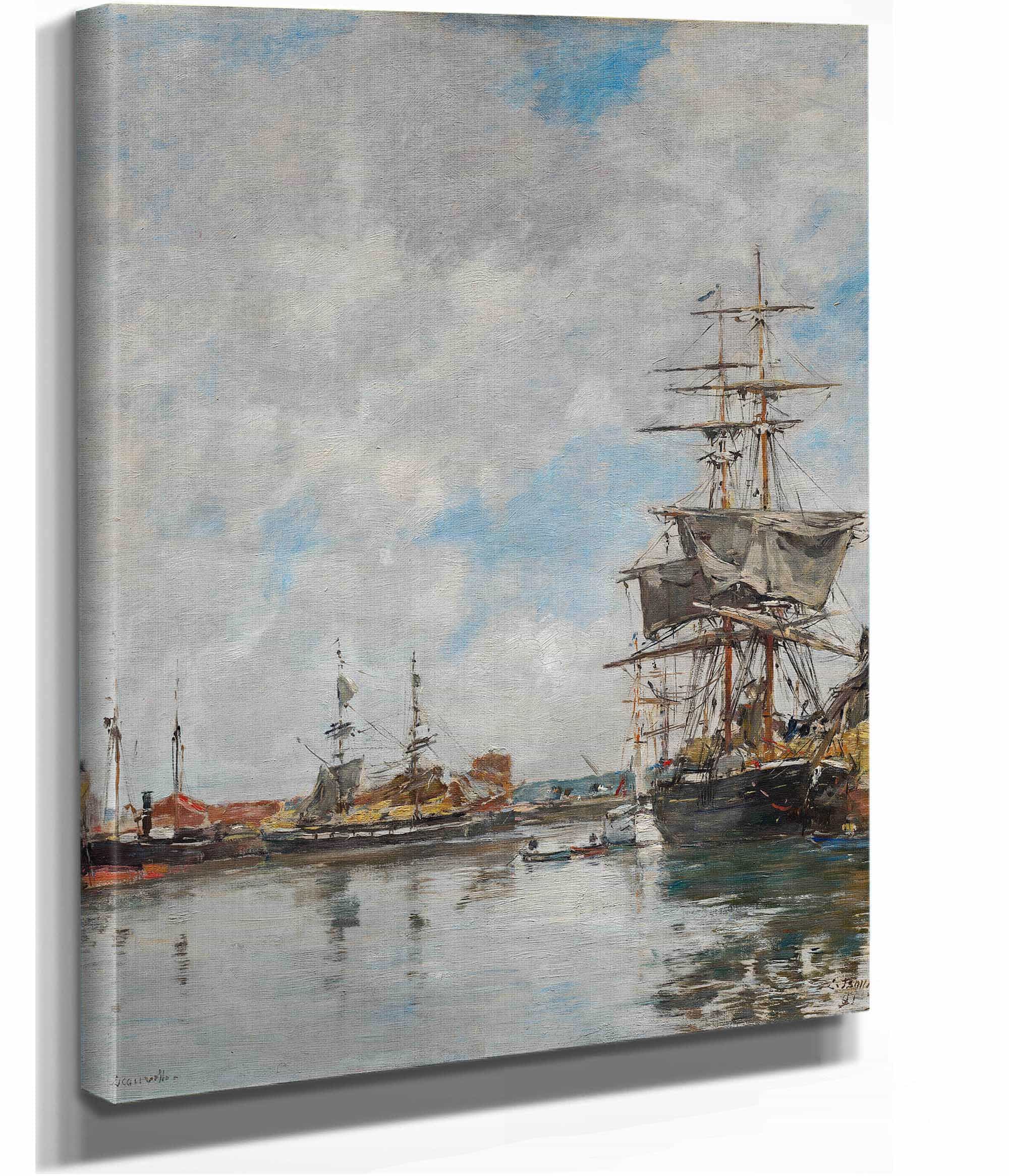 The Dock Of Deauville by Eugene Boudin - Image 2
