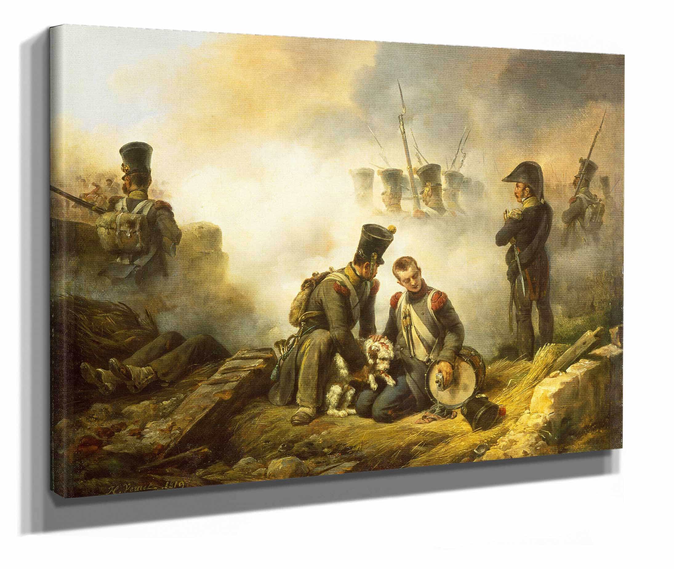 The Dog Of The Regiment Wounded by Horace Vernet - Image 2