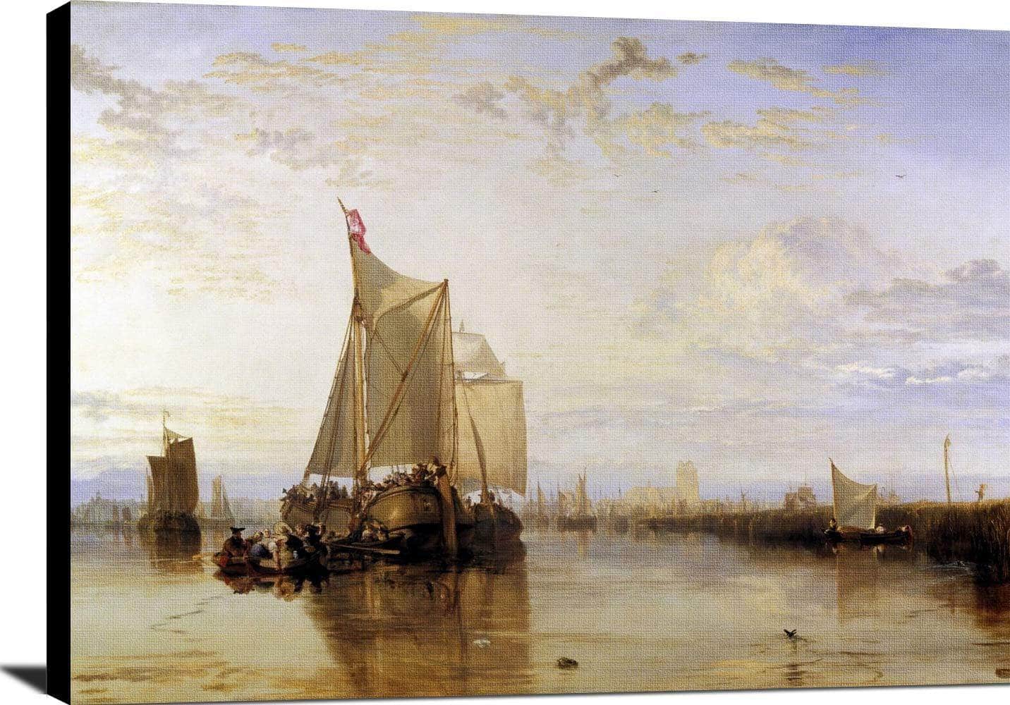 The Dort Packet Boat From Rotterdam Becalmed Painting Jmw Turner Canvas Art - Image 2