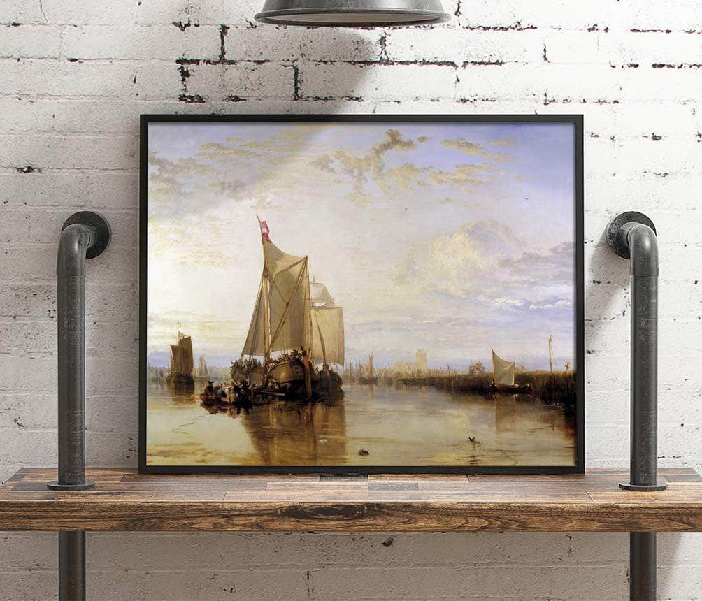 The Dort Packet Boat From Rotterdam Becalmed Painting Jmw Turner Canvas Art - Image 4