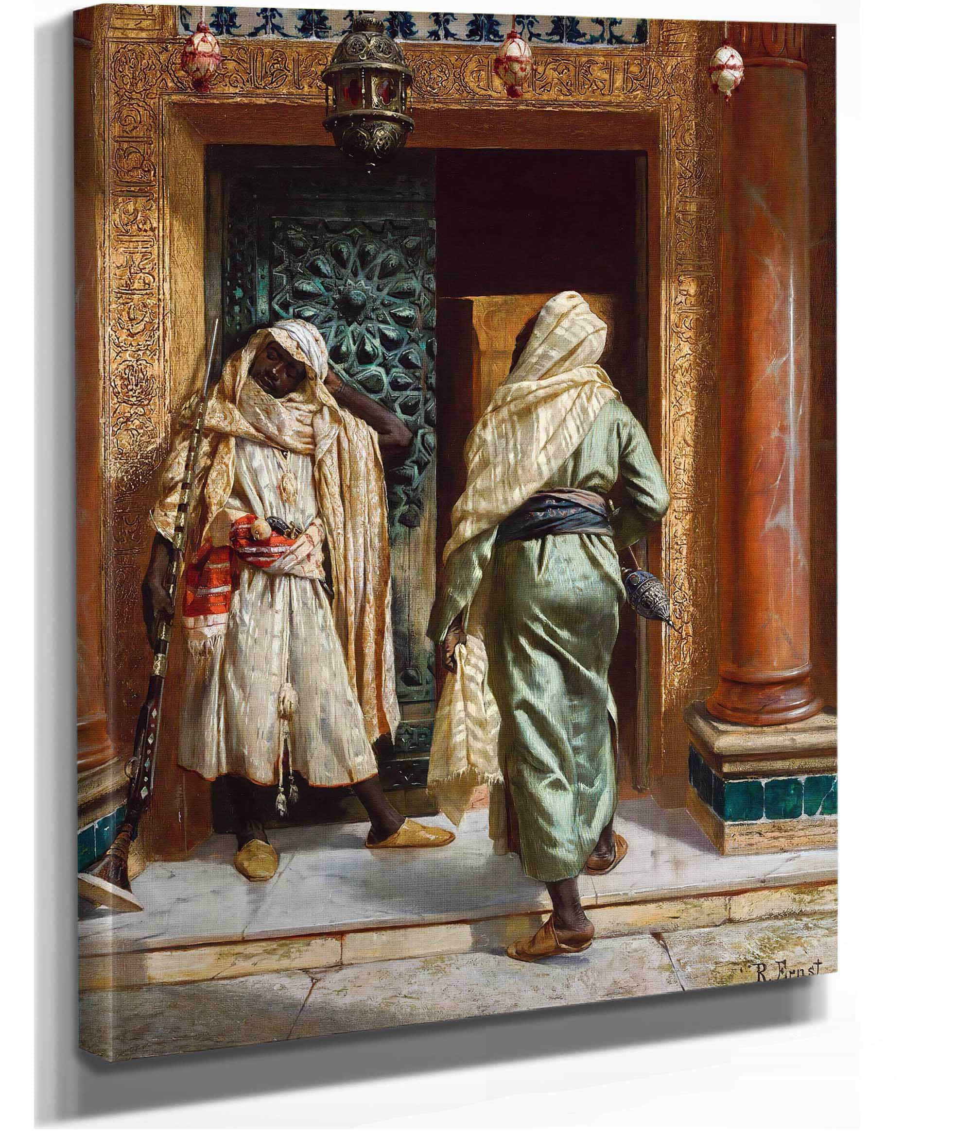 The Dozing Guard by Rudolf Ernst - Image 2