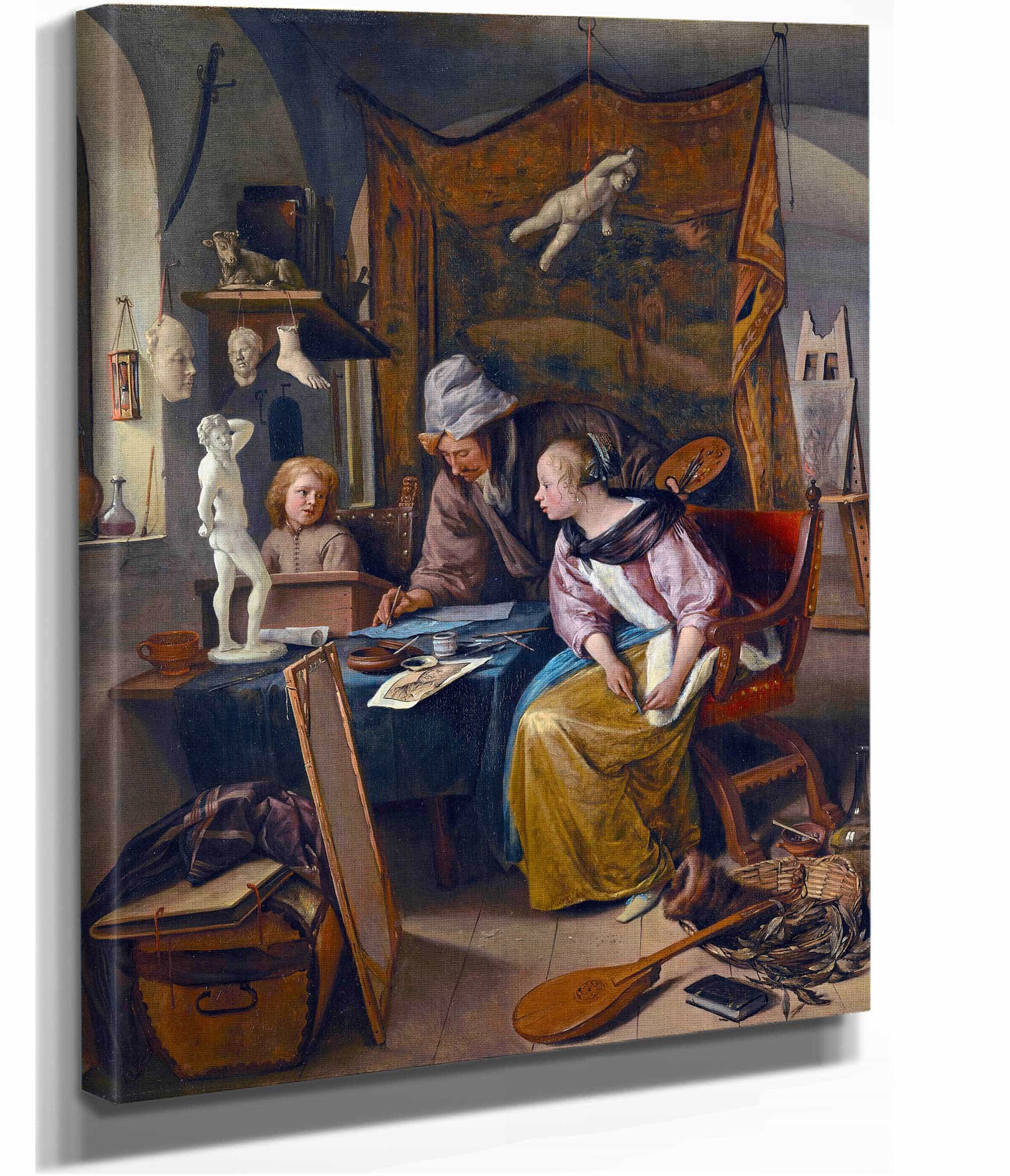 The Drawing Lesson by Jan Steen - Image 2