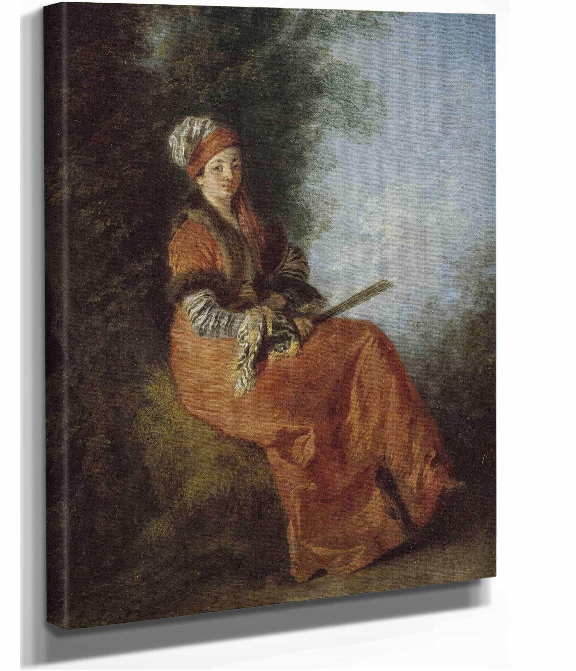 The Dreamer La Reveuse by Jean Antoine Watteau - Image 2