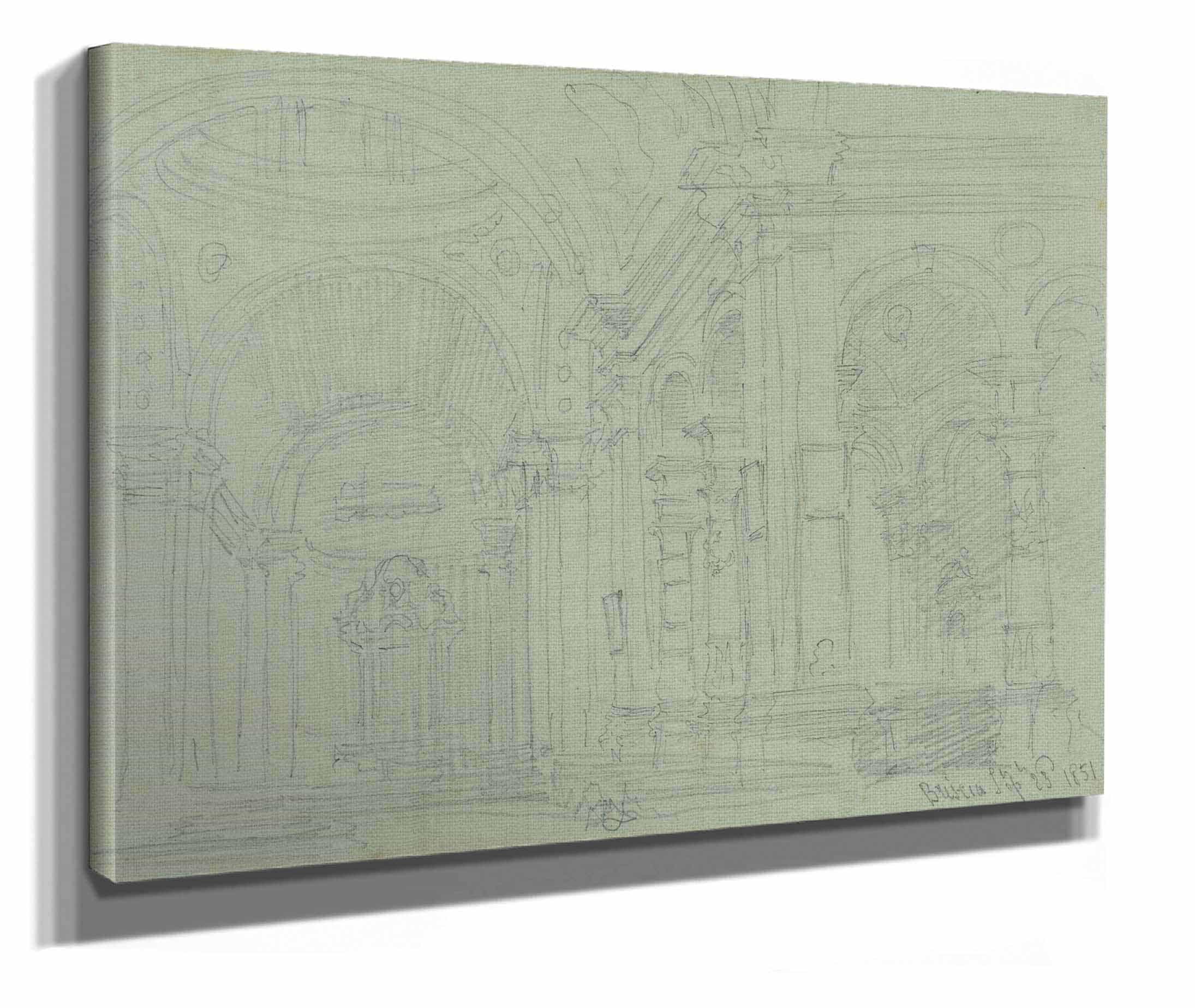 The Duomo At Brescia Interior by David Roberts