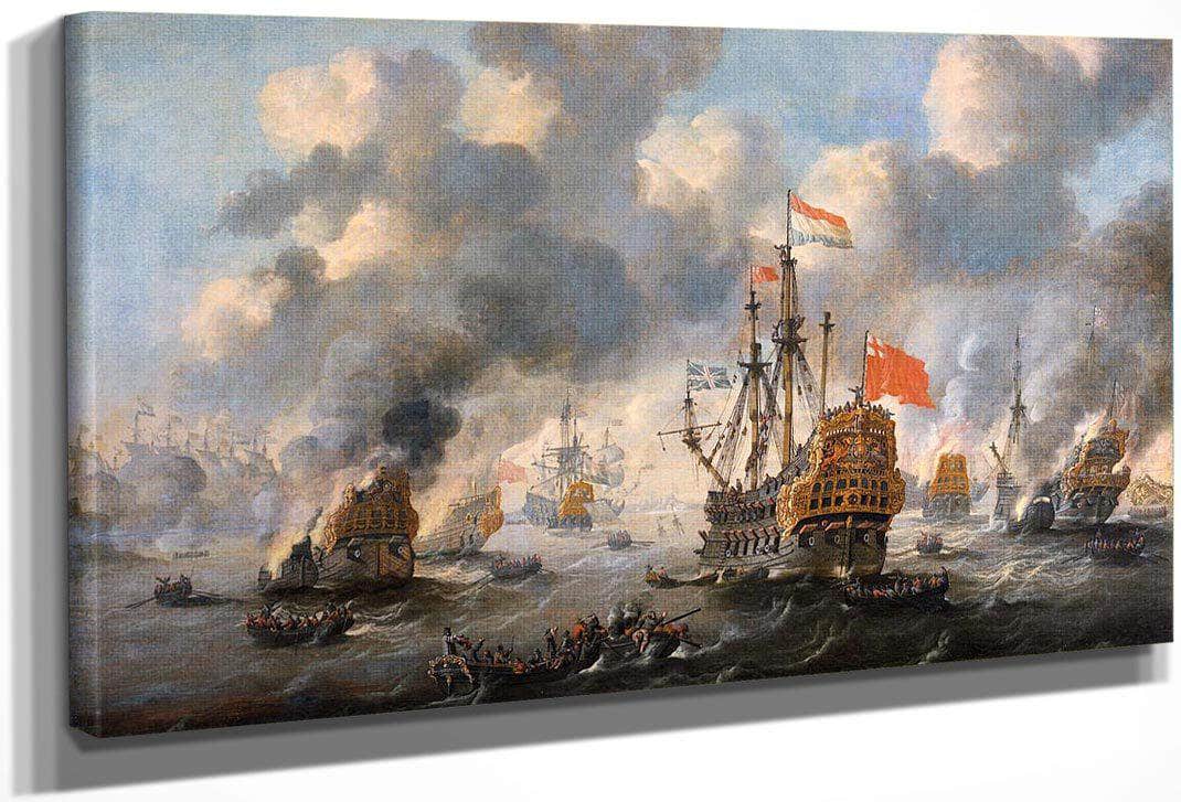 The Dutch Burn Down The English Fleet Before Chatham By Peter Van De Velde