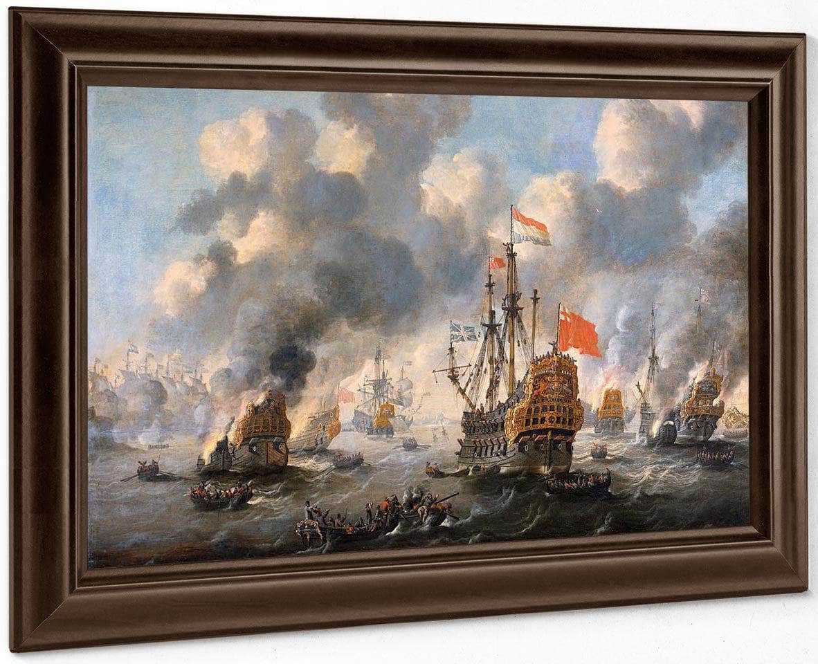 The Dutch Burn Down The English Fleet Before Chatham By Peter Van De Velde - Image 5