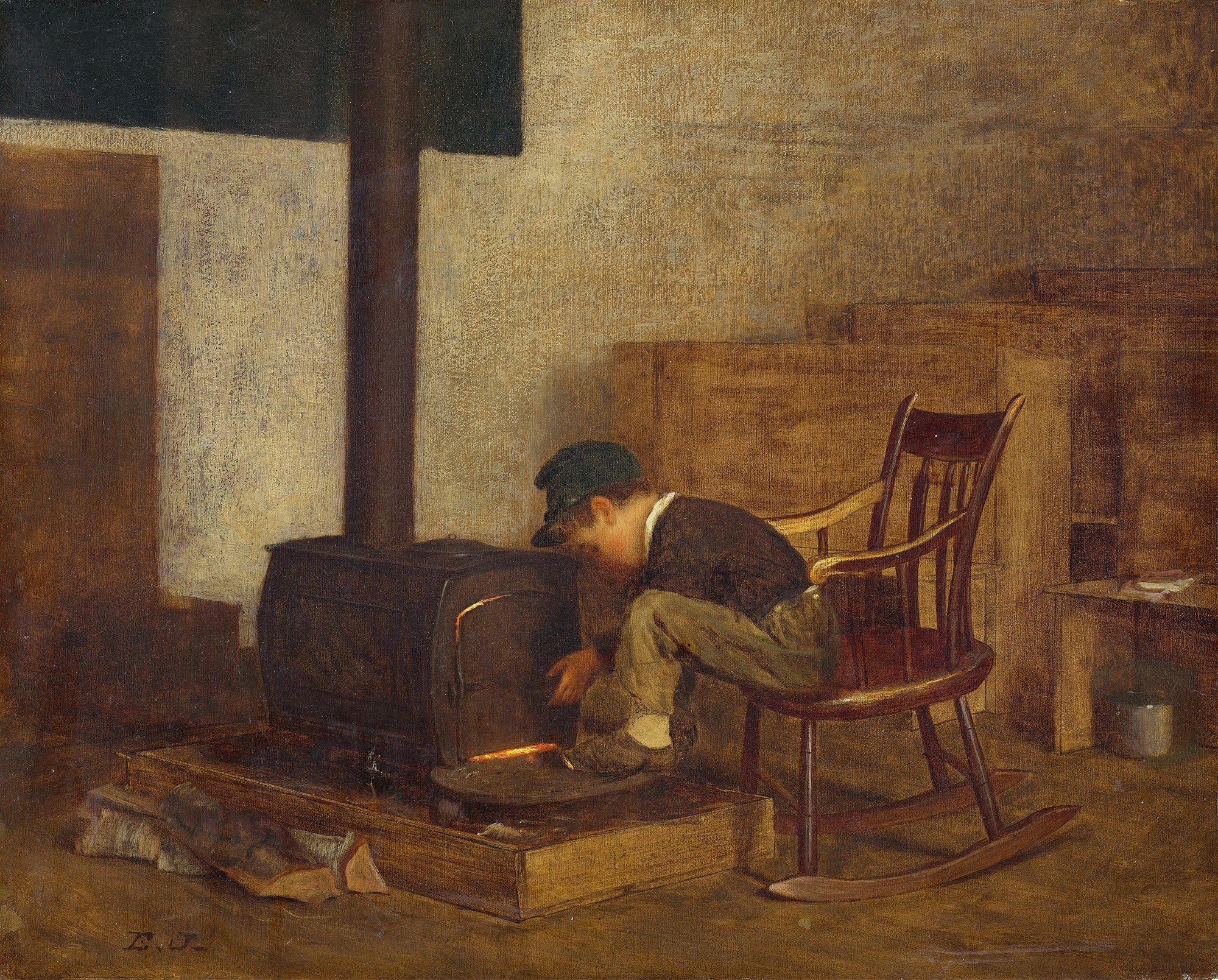 The Early Scholar by Eastman Johnson - Image 2