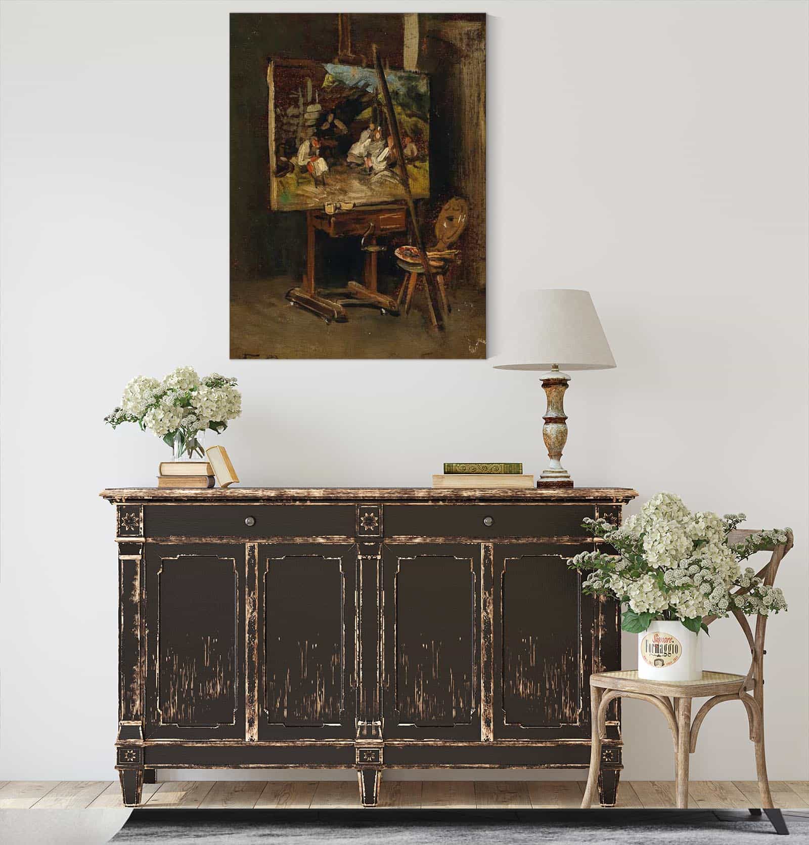 The Easel Of The Artist by Franz Von Defregger - Image 4