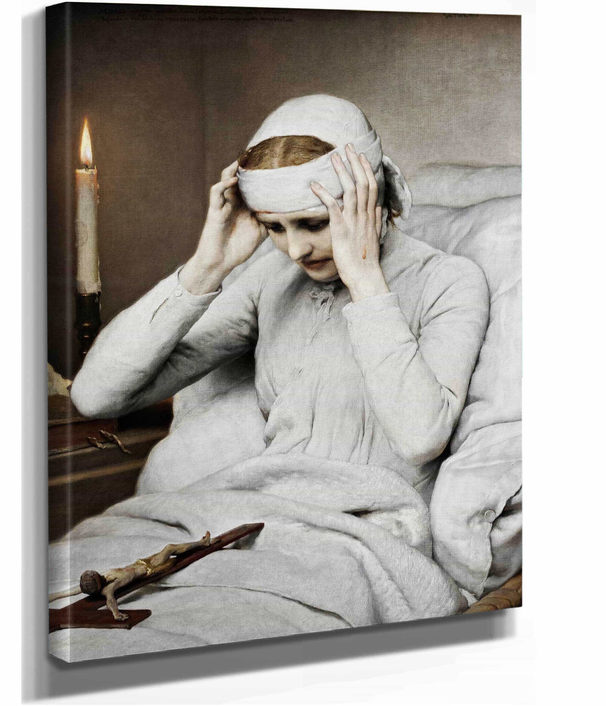 The Ecstatic Virgin Anna Katharina Emmerich by Gabriel Von Max - Image 2