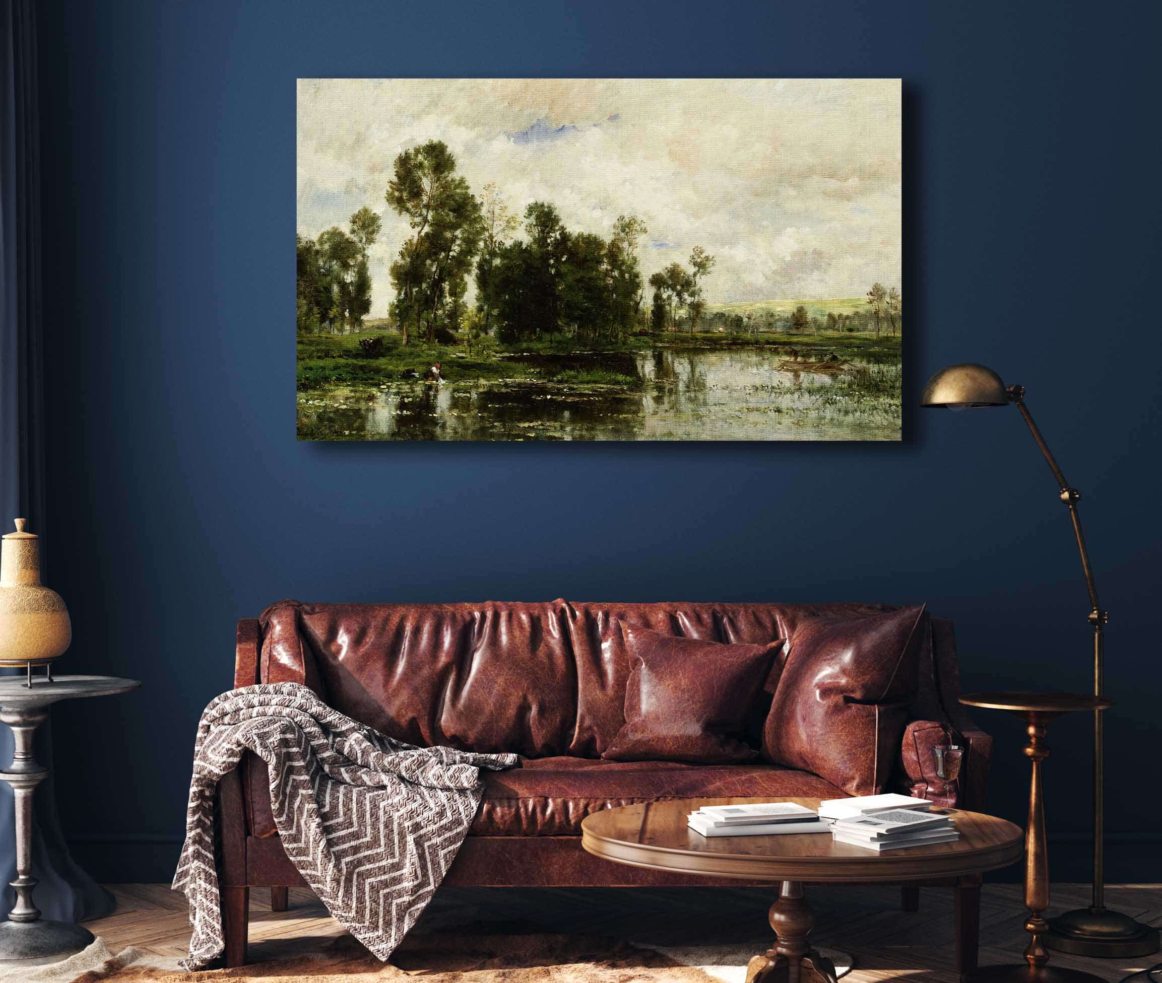 The Edge Of The Pond by Charles Francois Daubigny - Image 4
