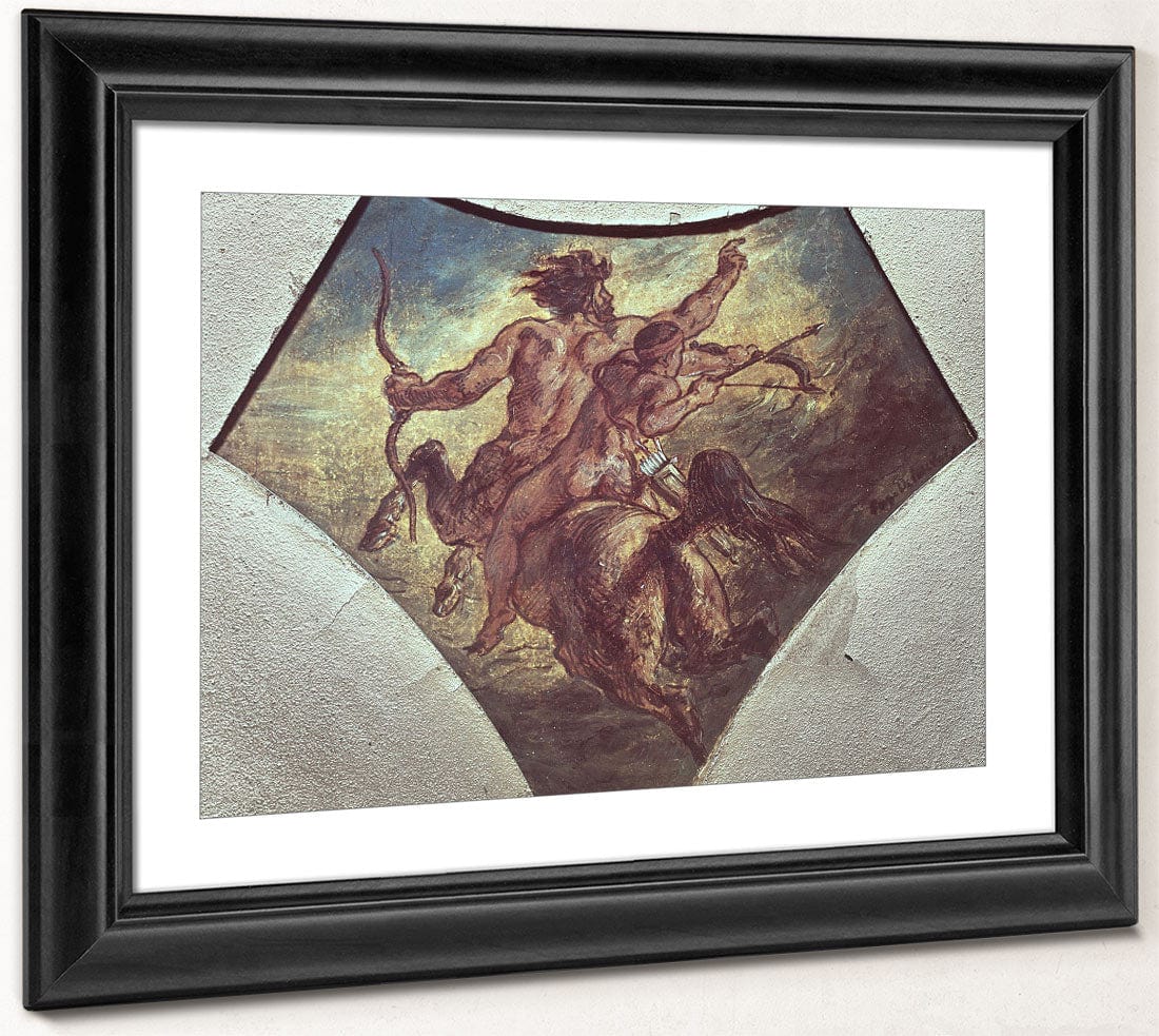 The Education Of Achilles (Replica Of The First Sketch Made For One Of The Four Pendentives In The Coupole De La Poesie In The Chamber Of Deputies By Ferdinand Victor Eugene Delacroix - Image 2