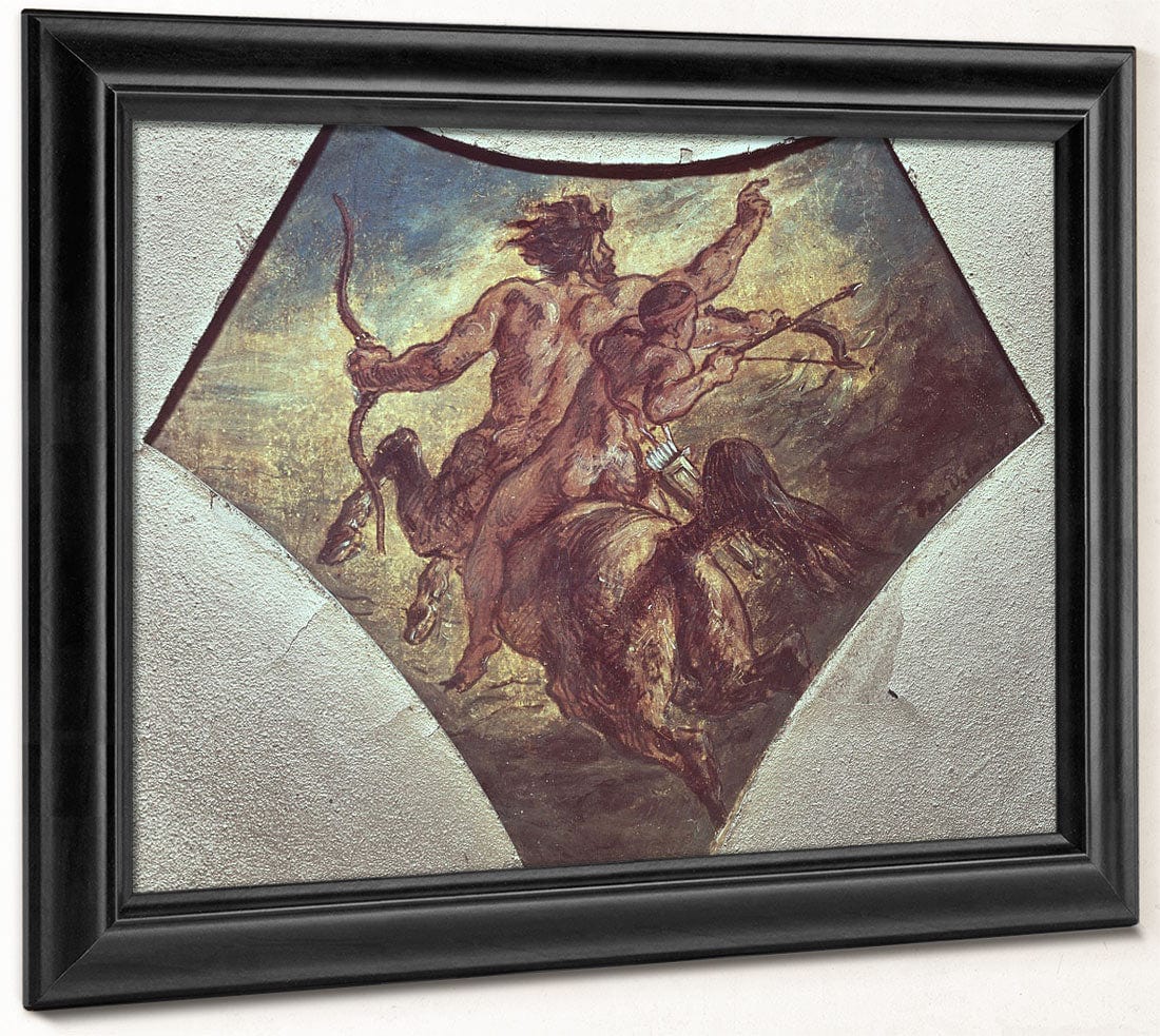 The Education Of Achilles (Replica Of The First Sketch Made For One Of The Four Pendentives In The Coupole De La Poesie In The Chamber Of Deputies By Ferdinand Victor Eugene Delacroix - Image 6