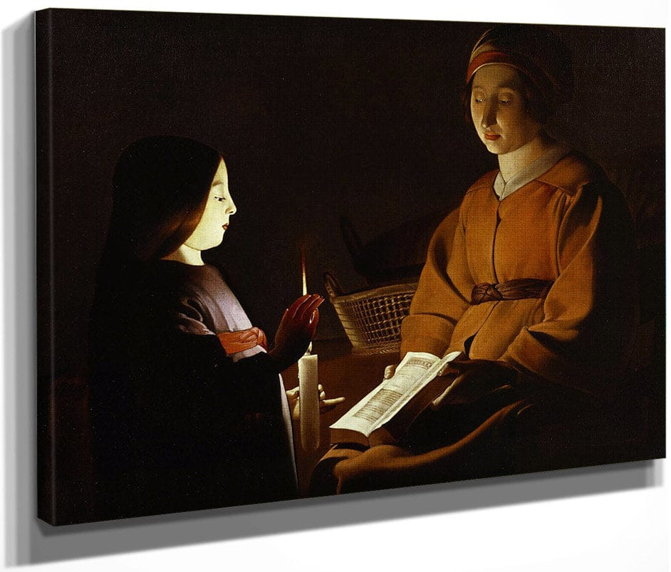 The Education Of The Virgin 1650 By Georges De La Tour