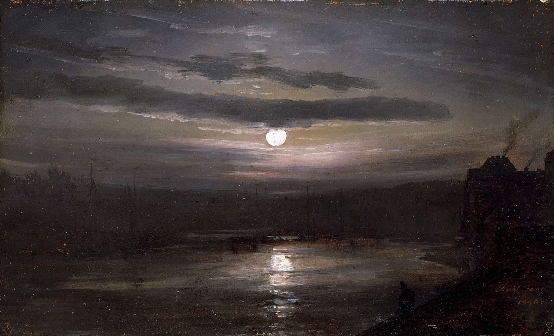 The Elbe In Moonlight by Johan Christian Dahl - Image 2