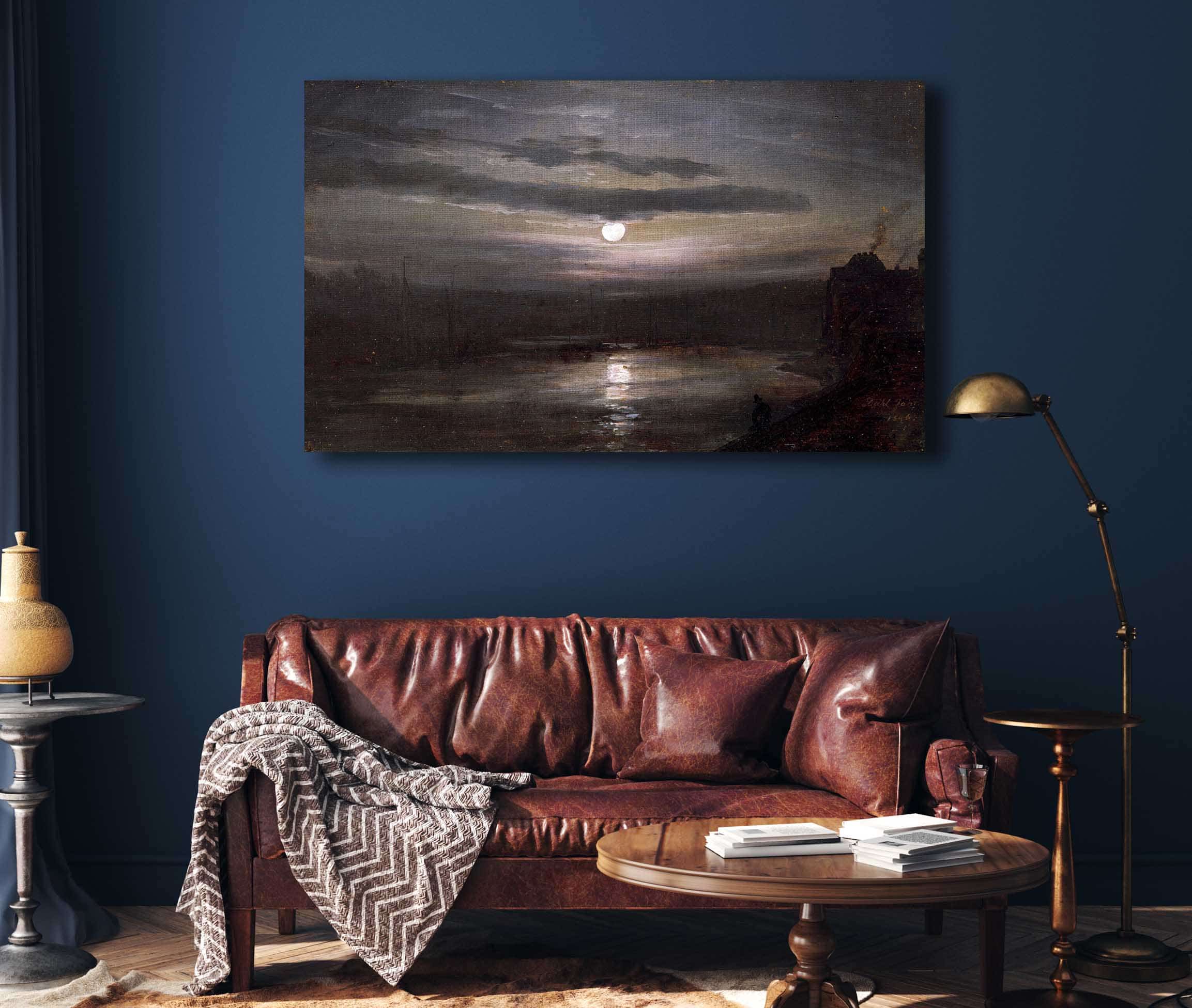 The Elbe In Moonlight by Johan Christian Dahl - Image 4