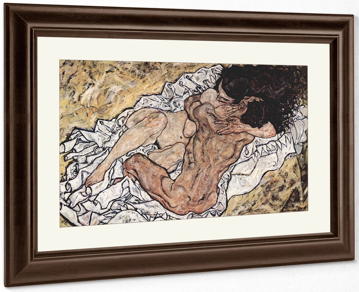The Embrace 1917 Expressionism 98X169Cm Galerie Belvedere Austria By Egon Schiele - Image 5