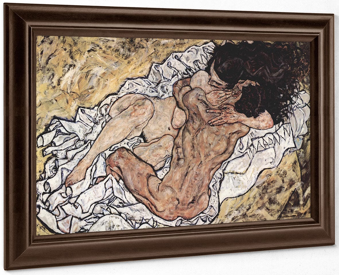 The Embrace 1917 Expressionism 98X169Cm Galerie Belvedere Austria By Egon Schiele - Image 6