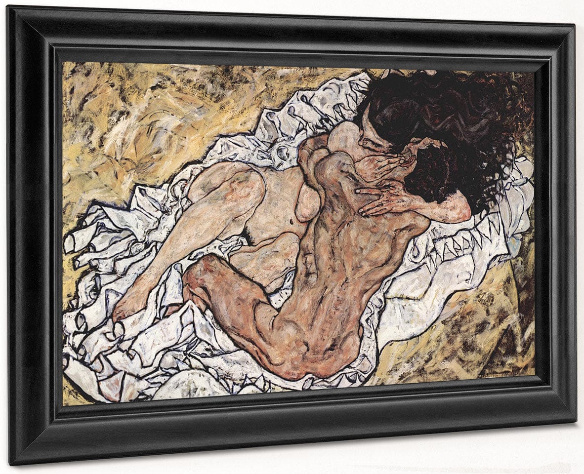 The Embrace 1917 Expressionism 98X169Cm Galerie Belvedere Austria By Egon Schiele - Image 8