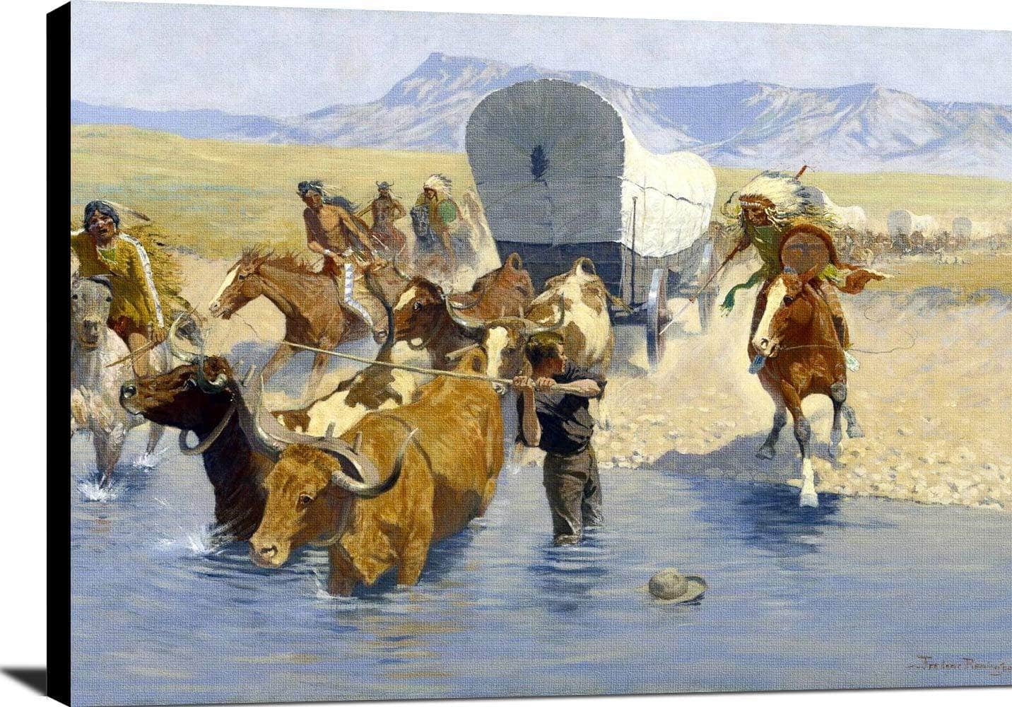 The Emigrants Painting Frederic Remington Canvas Art - Image 2