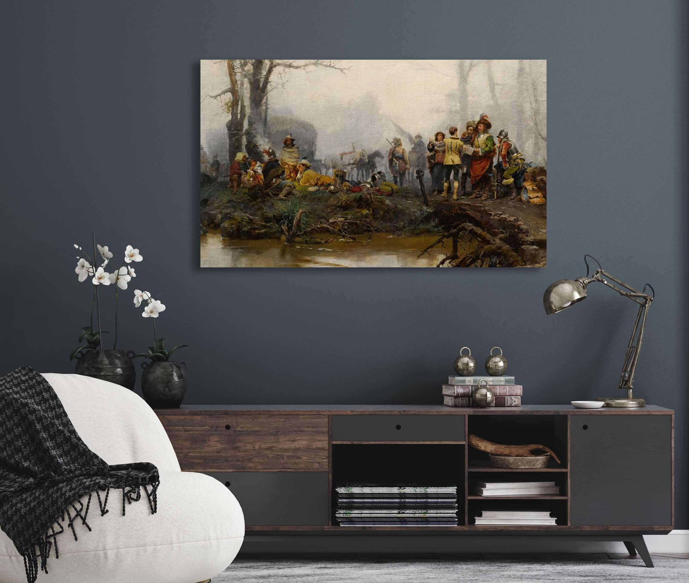 The Encampment by Cesare Auguste Detti - Image 5