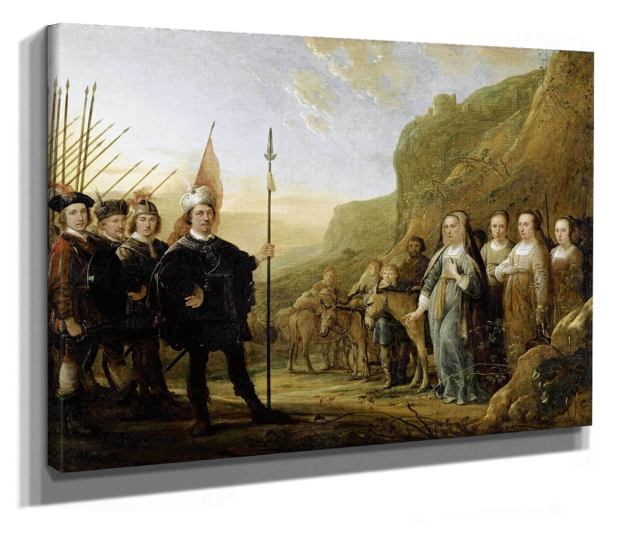 The Encounter David And Abigail Portrait Lowijs Jacobsz Molenschot by Aelbert Cuyp - Image 2