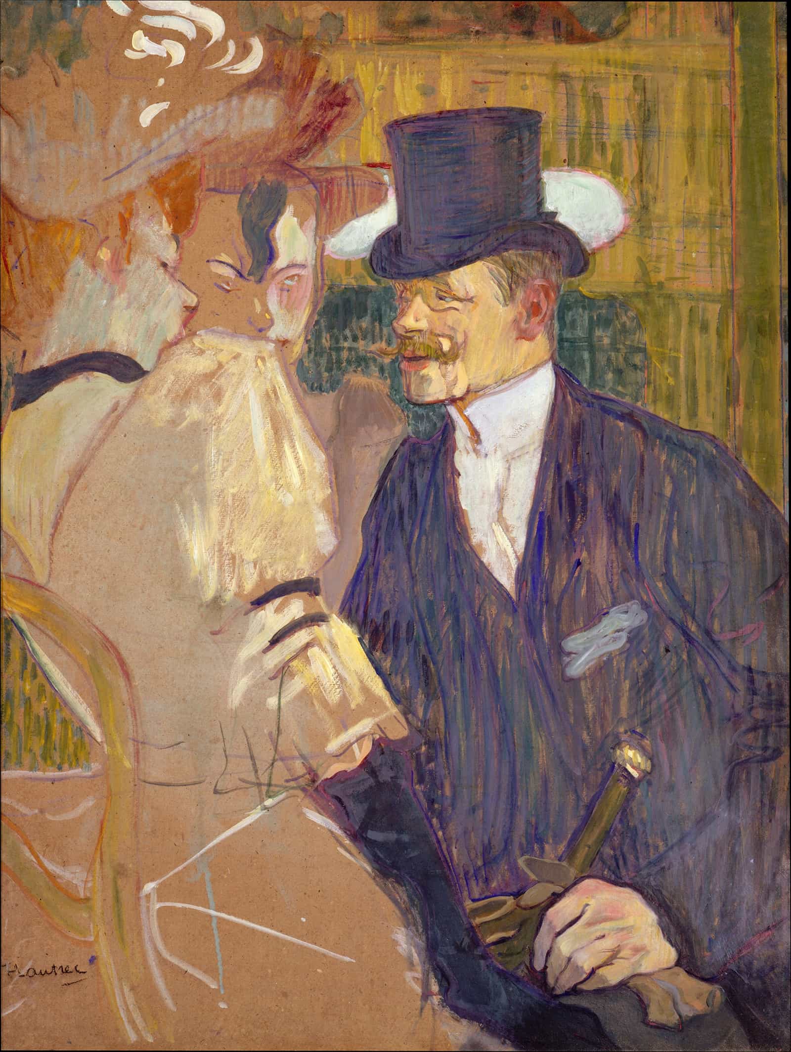 The Englishman William Tom Warrener At The Moulin Rouge by Henri De Toulouse Lautrec