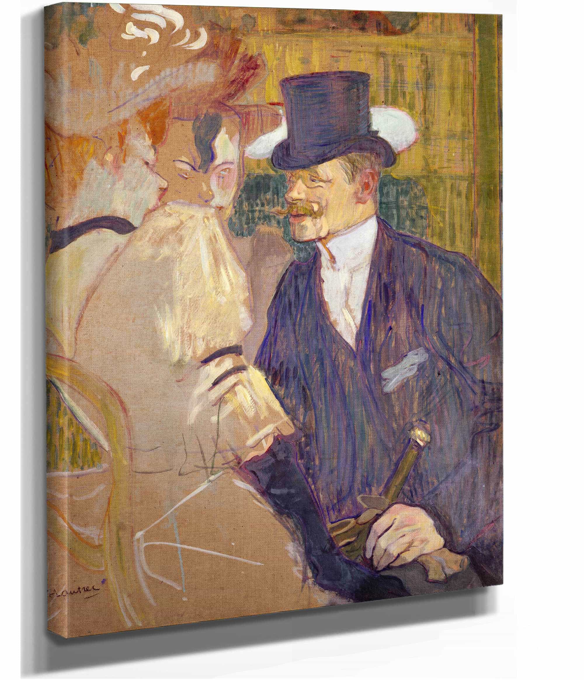 The Englishman William Tom Warrener At The Moulin Rouge by Henri De Toulouse Lautrec - Image 2