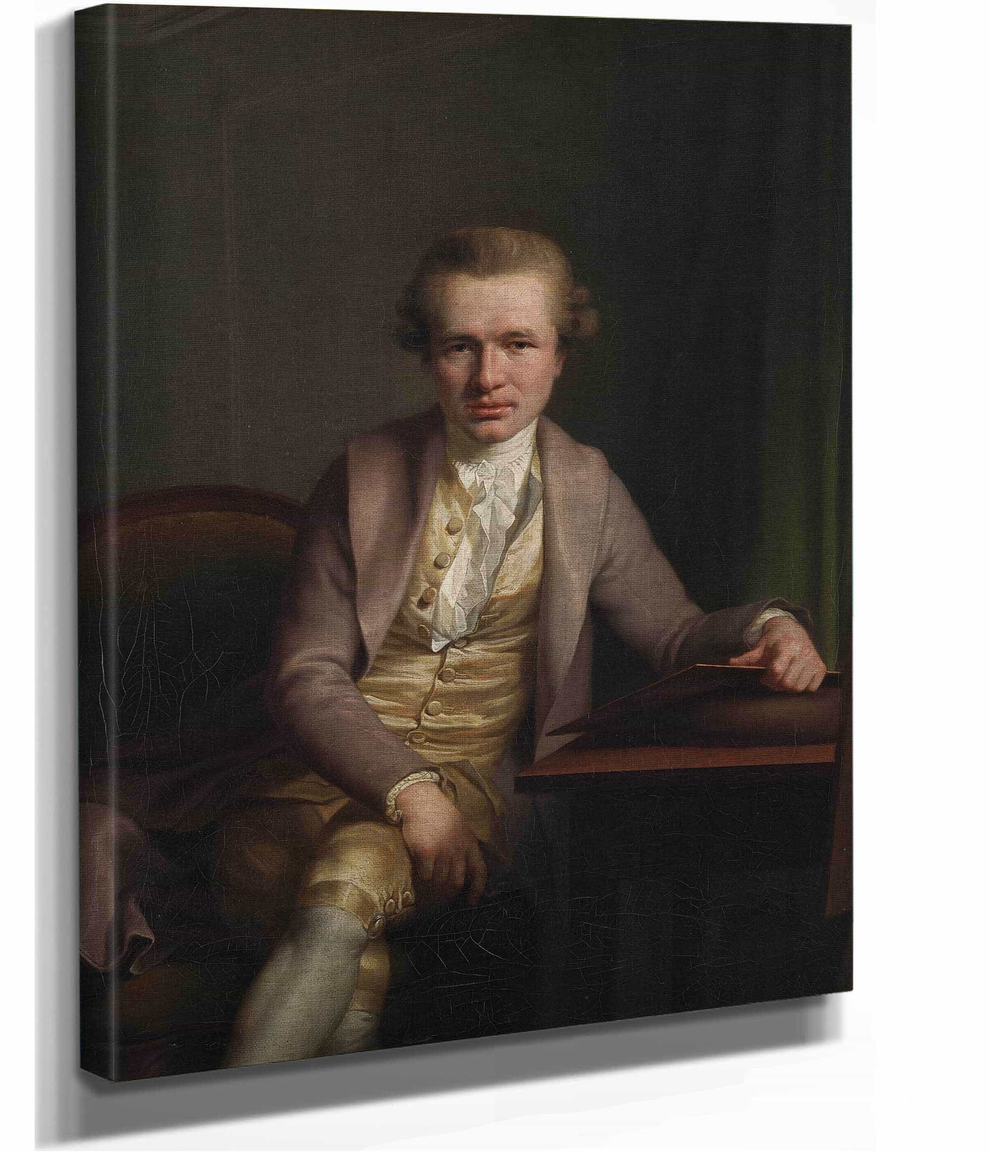 The Engraver Johann Friderich Clemens At His Work Table by Jens Juel