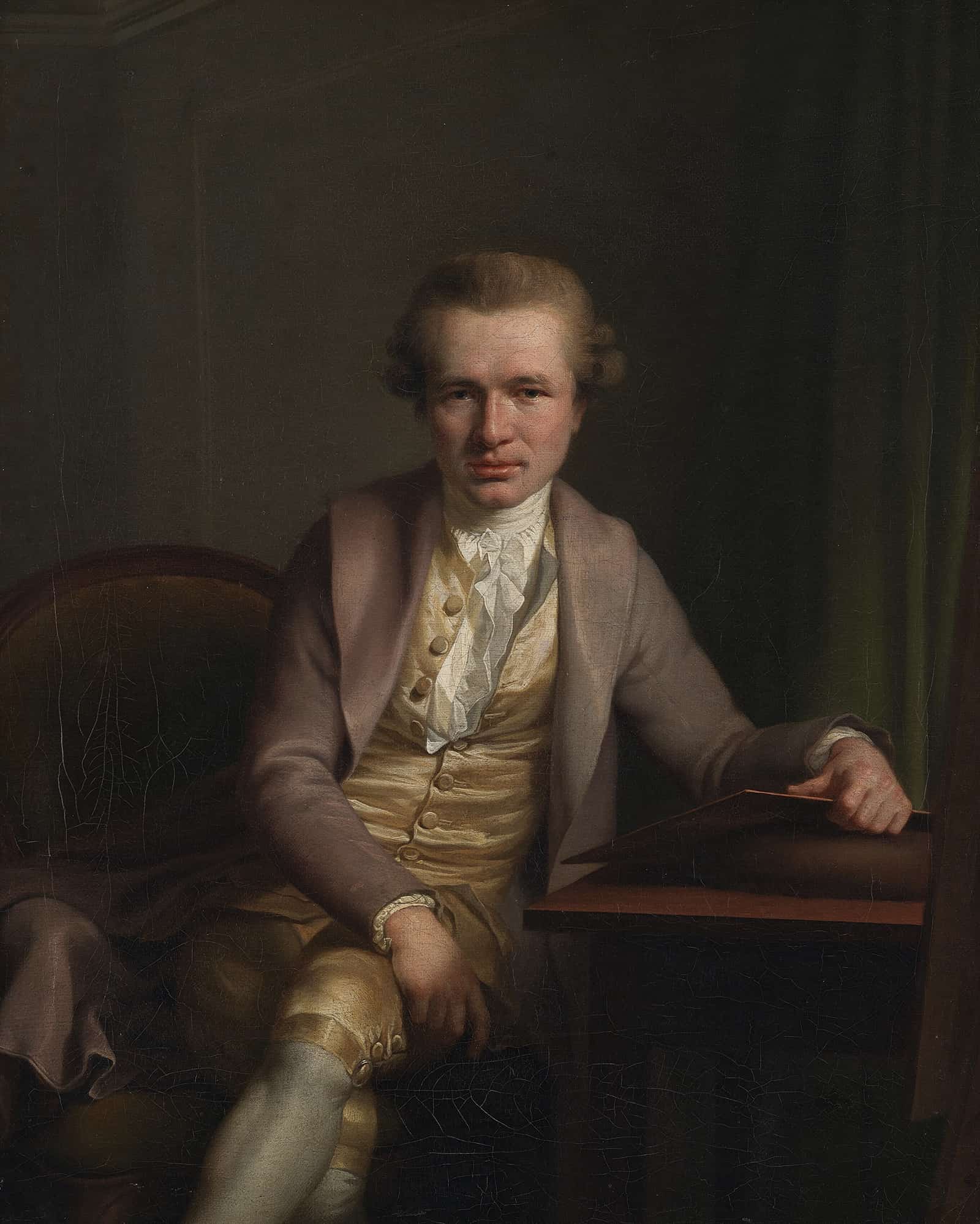 The Engraver Johann Friderich Clemens At His Work Table by Jens Juel - Image 2