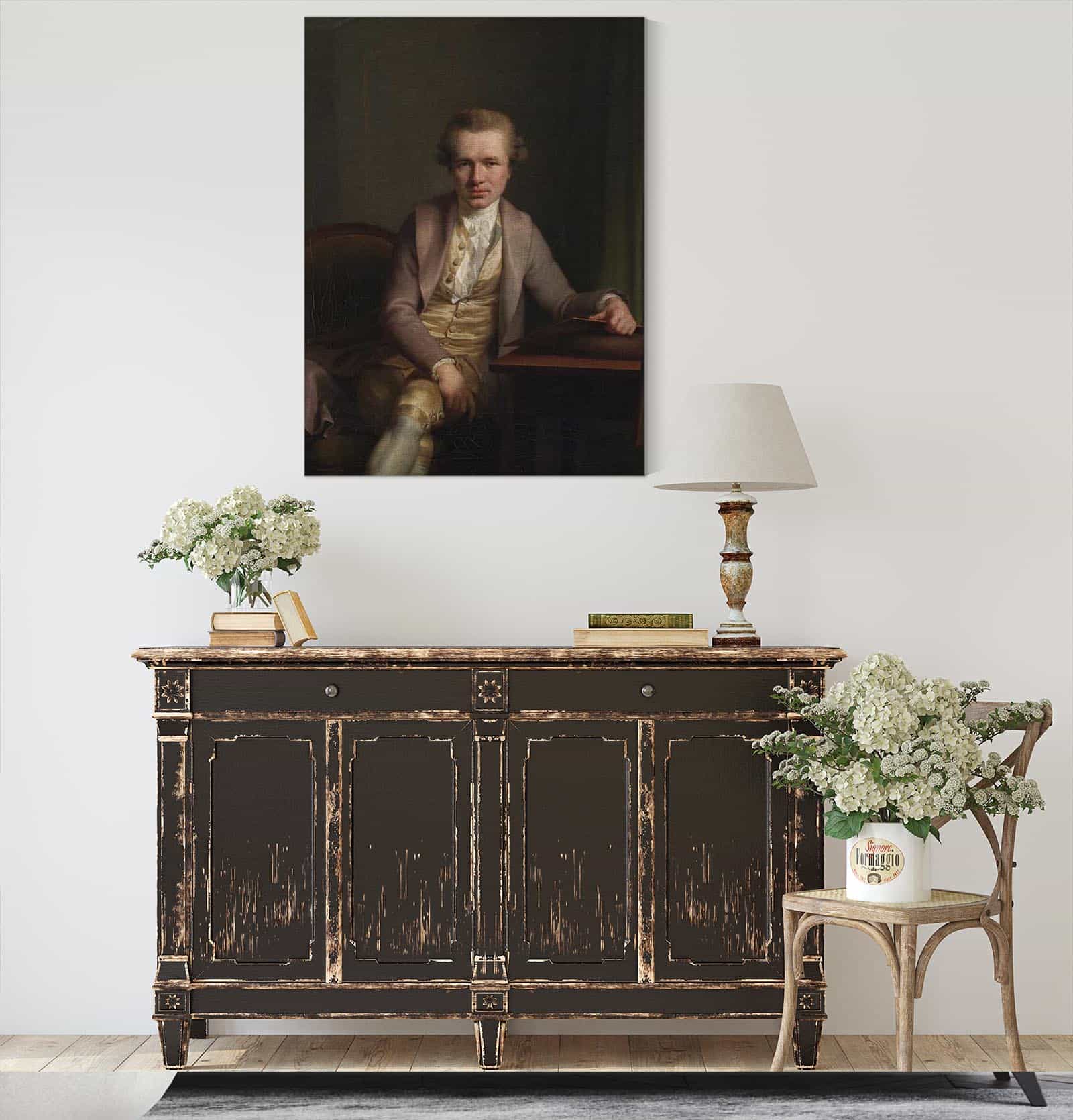 The Engraver Johann Friderich Clemens At His Work Table by Jens Juel - Image 4