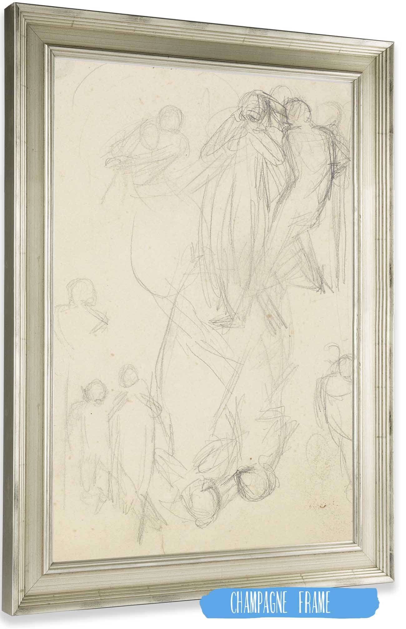 The Escape Of A Heretic Sketch Of The Girl And Her Lover by Sir John Everett Millais - Image 2