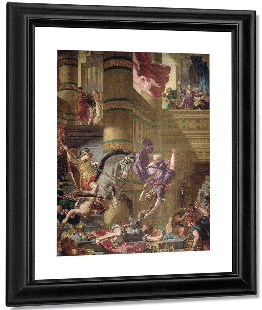 The Expulsion Of Heliodorus From The Temple By Ferdinand Victor Eugene Delacroix - Image 3