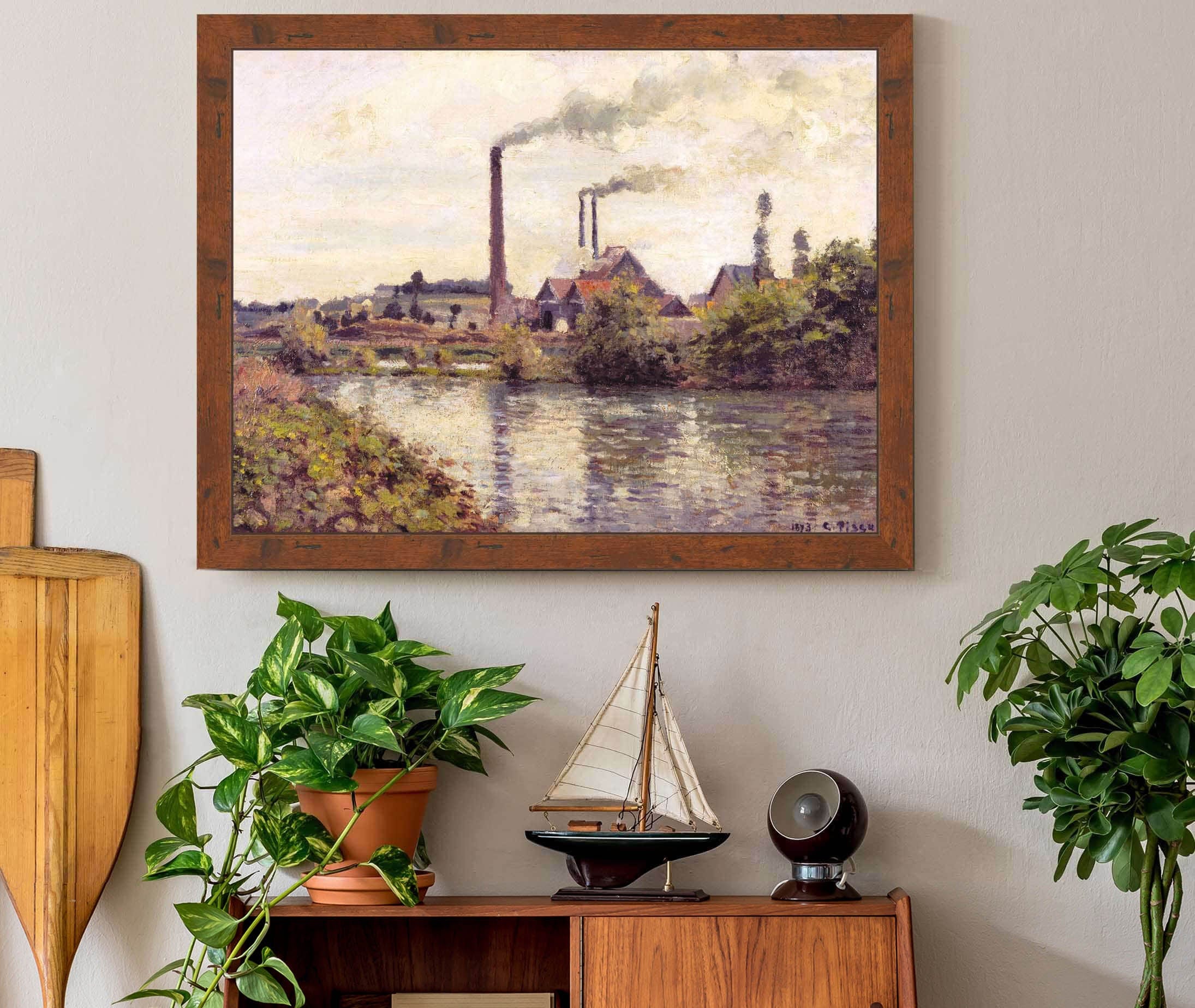 The Factory At Pontoise by Camille Pissarro - Image 3