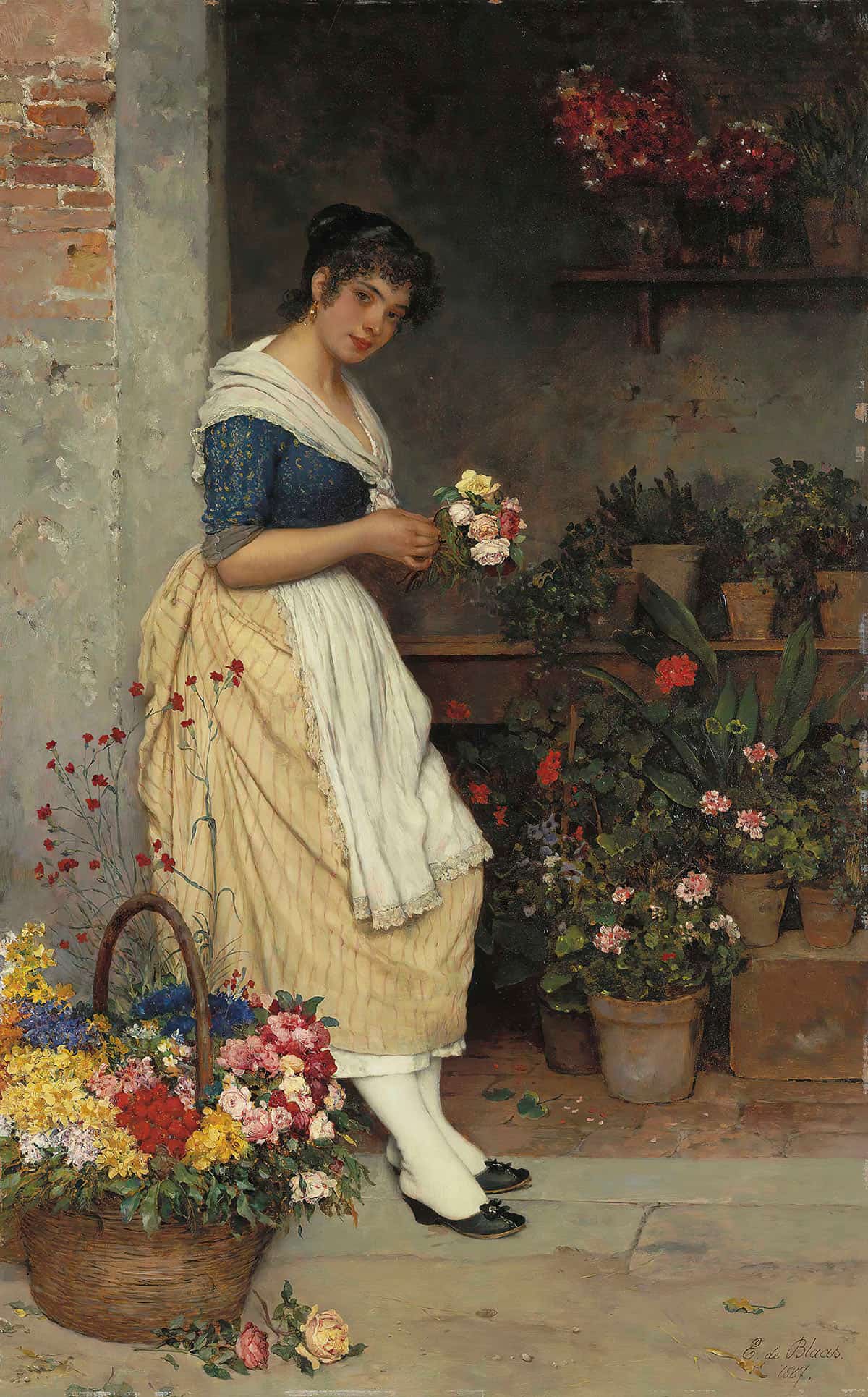 The Fairest Rose by Eugen Von Blaas - Image 3