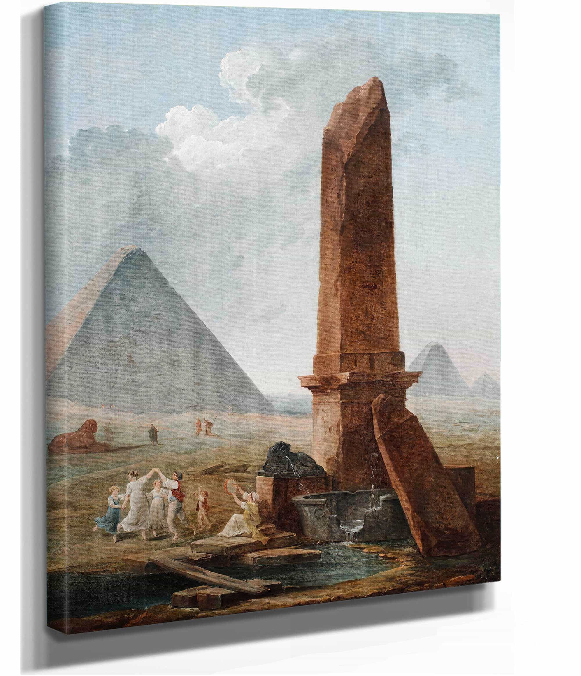 The Farandole Amidst Egyptian Monuments by Hubert Robert - Image 2
