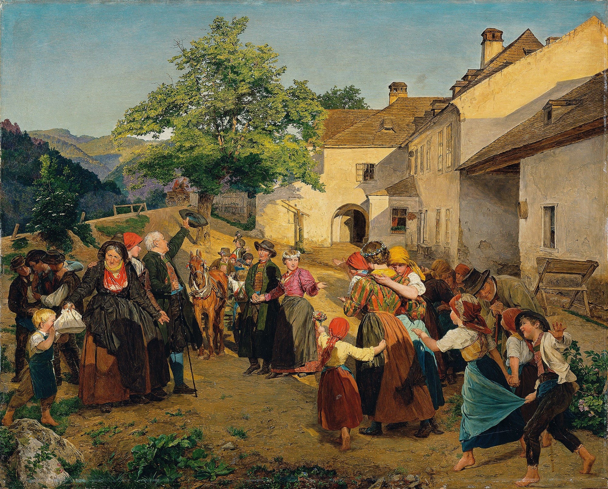 The Farewell Of The Bride From Her Parents Home by Ferdinand Georg Waldmuller - Image 2