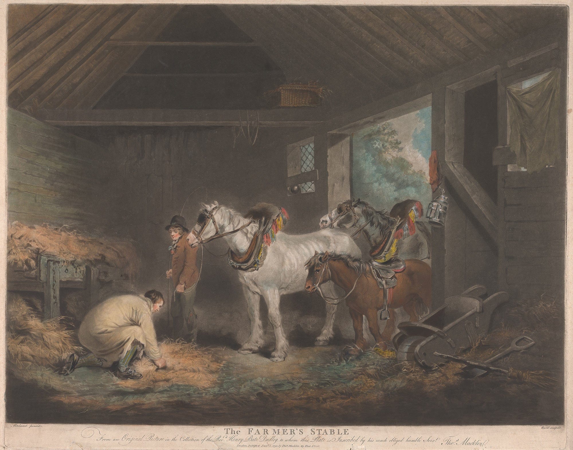 The Farmers Stable by George Morland - Image 2