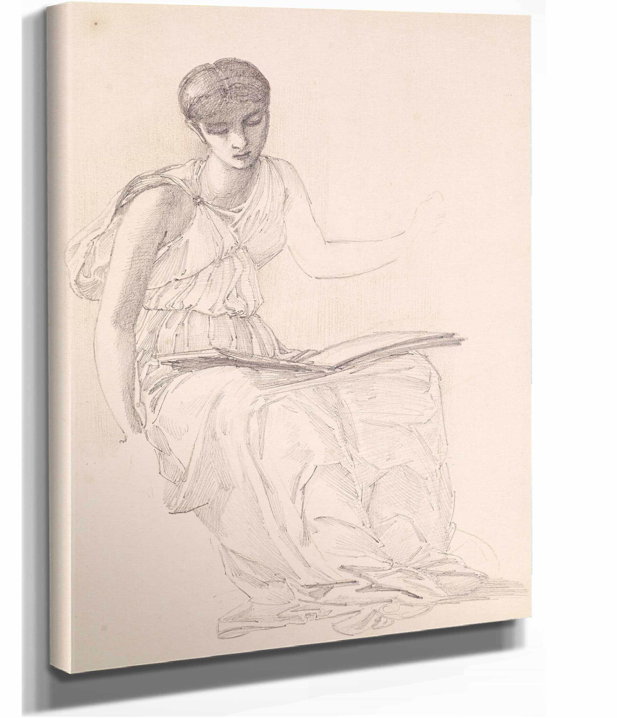 The Fates Study Of Drapery For Figure Of Clotho by Sir Edward Coley Burne Jones - Image 2