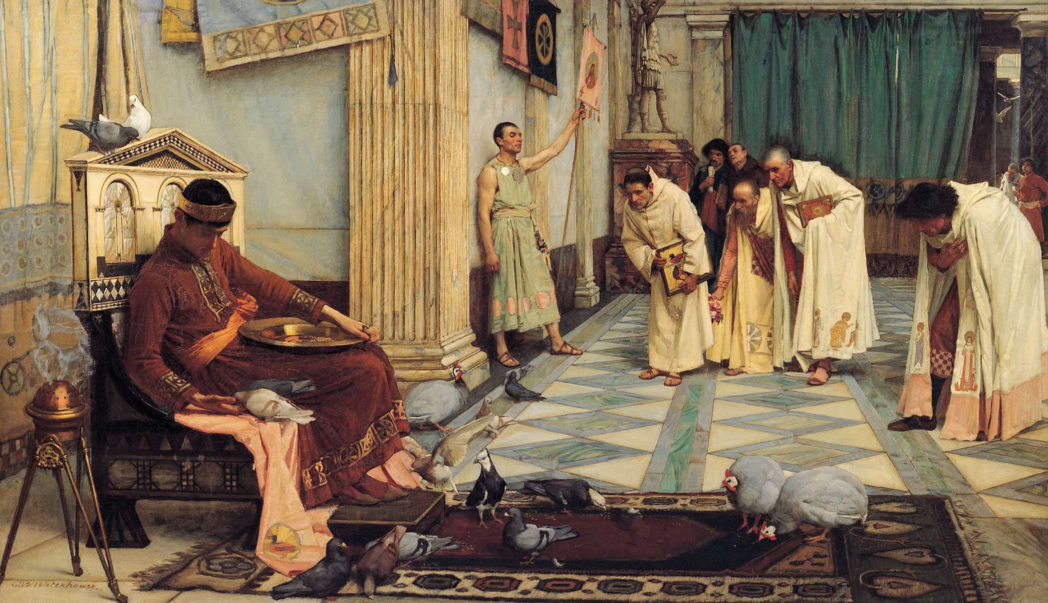 The Favourites Of The Emperor Honorius by John William Waterhouse - Image 6