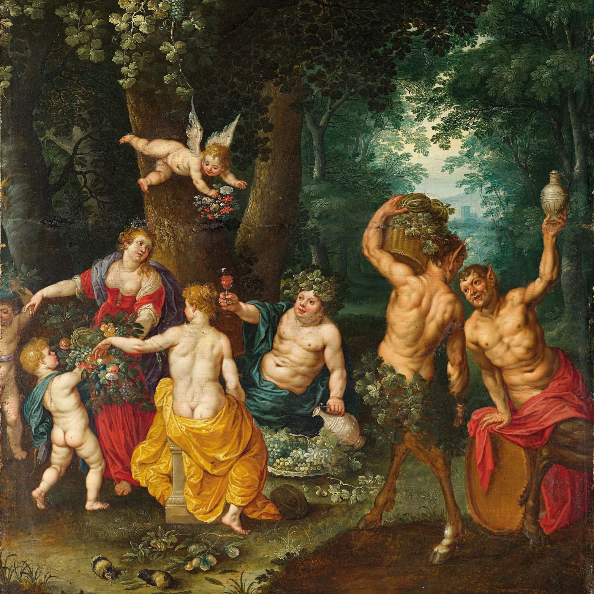 The Feast Of Bacchus Sine Cerere Et Baccho Friget Venus by Jan Brueghel The Younger - Image 4