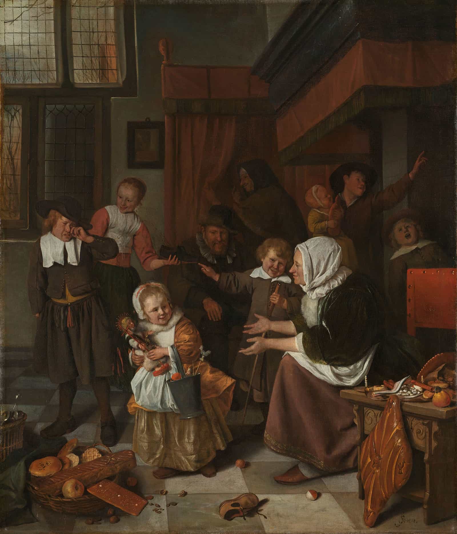 The Feast Of St Nicholas by Jan Steen