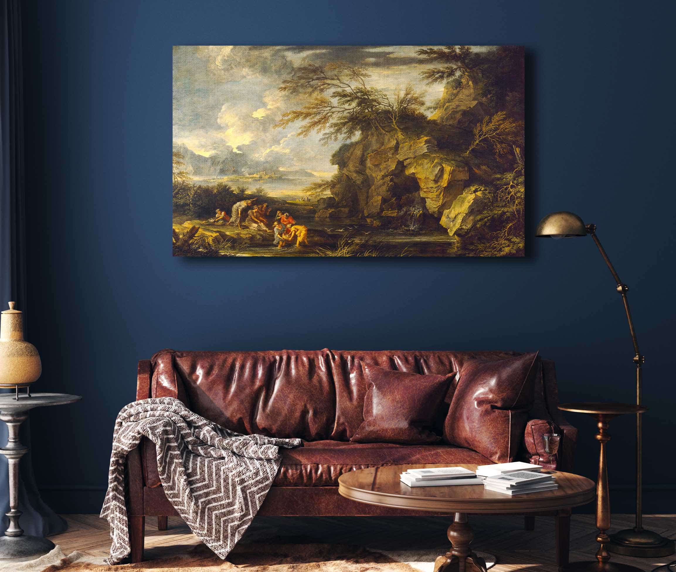 The Finding Of Moses Between And by Salvator Rosa - Image 4