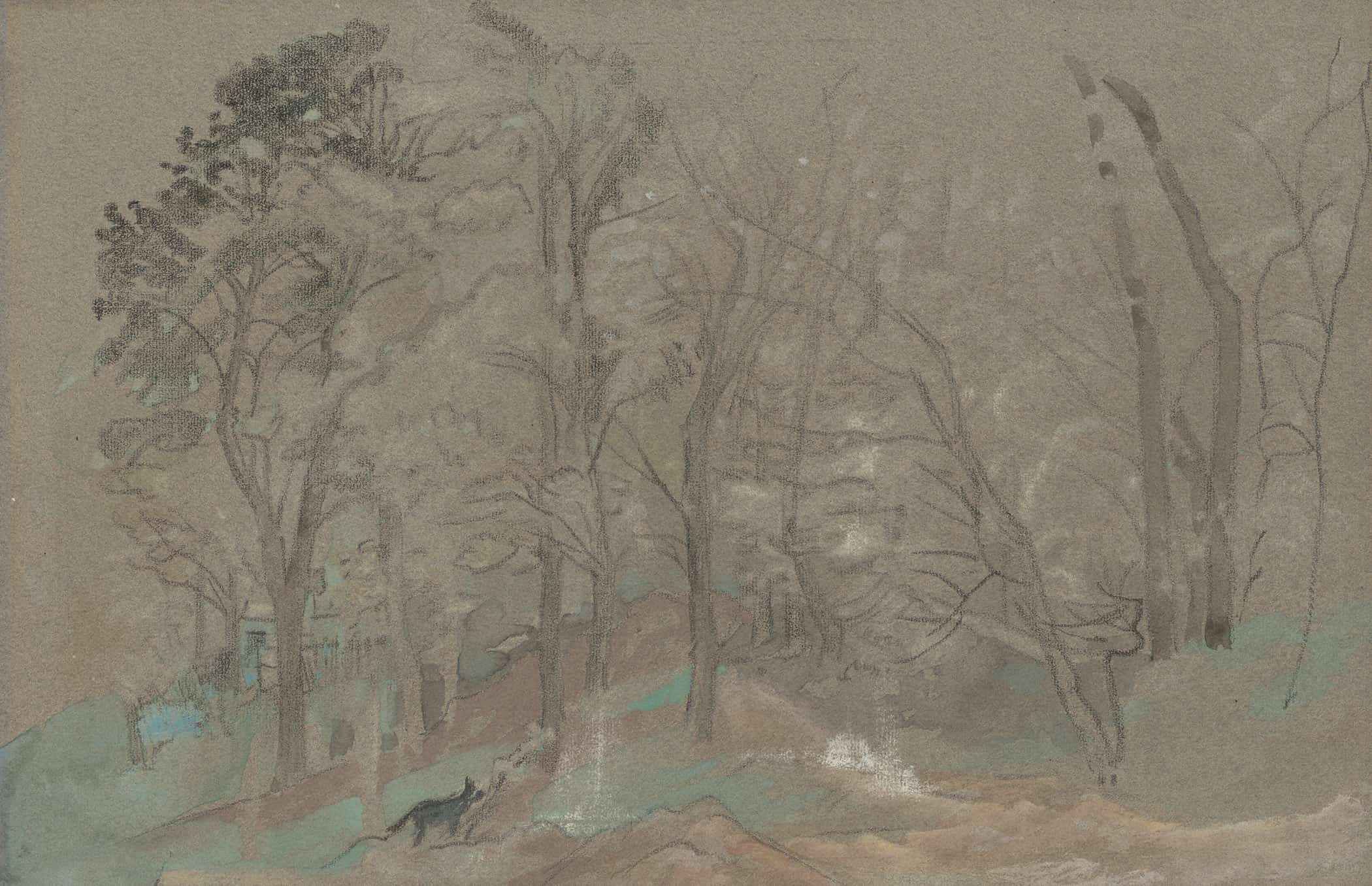 The First Snowfall by Arthur Bowen Davies - Image 2
