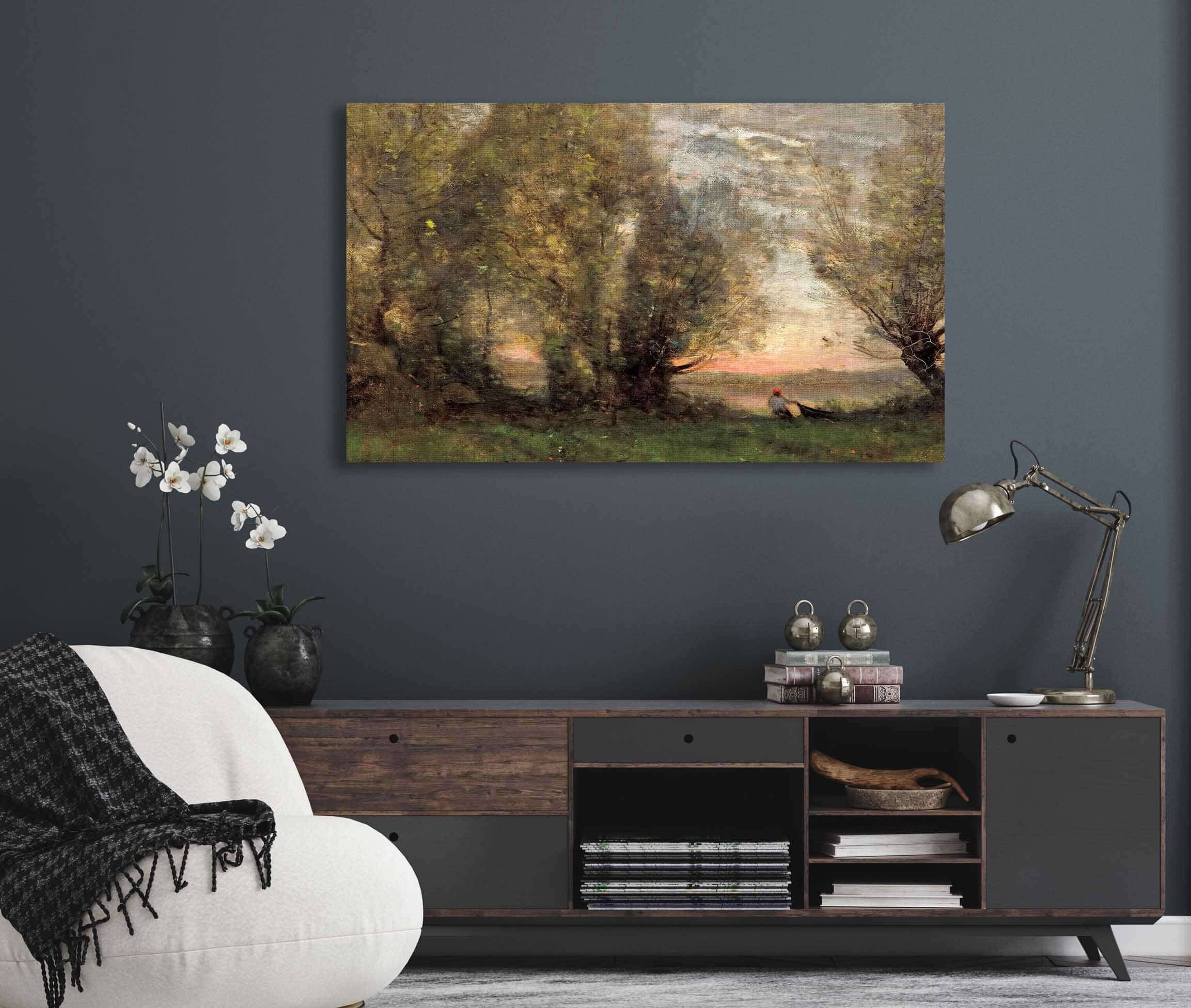 The Fisherman Evening Effect by Jean Baptiste Camille Corot - Image 5