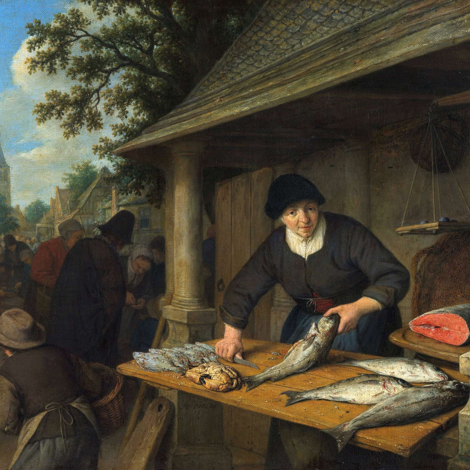 The Fishwife by Adriaen Van Ostade - Image 4