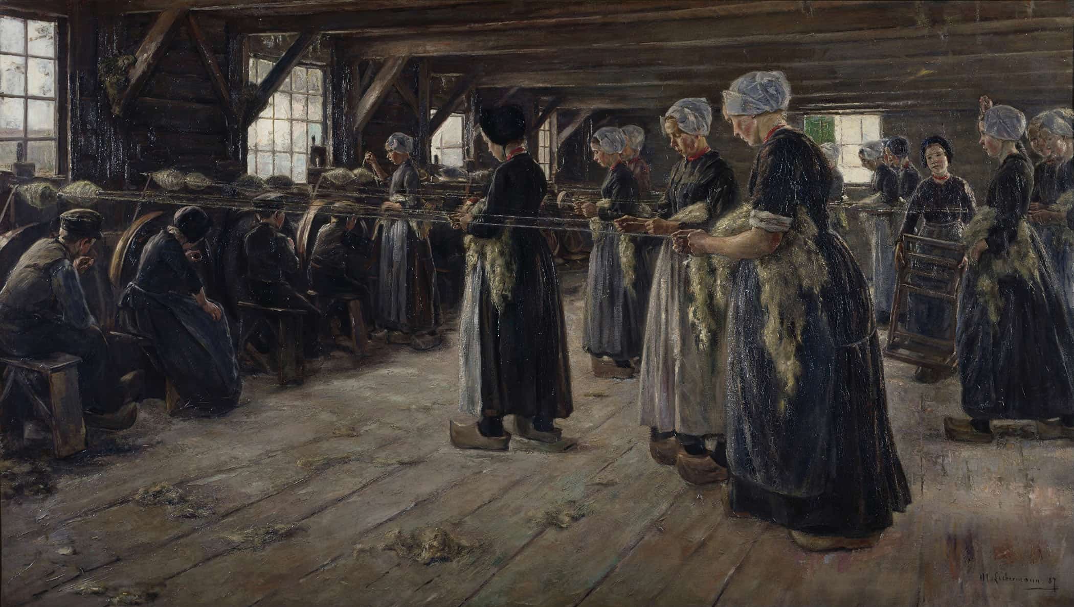 The Flax Barn At Laren by Max Liebermann - Image 2